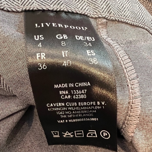 Women’s Liverpool Herringbone Black and White Size 4 Skirt - Picture 8 of 13